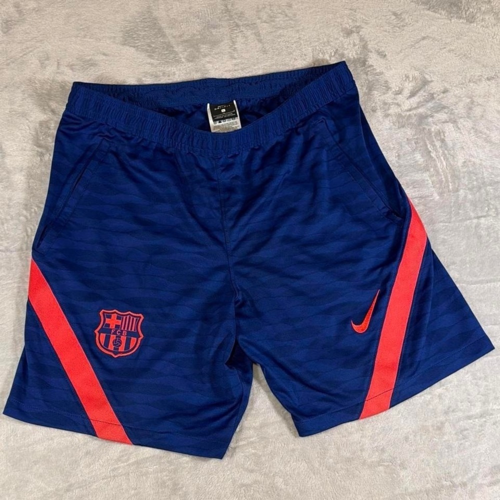 Nike‎ Dri-FIT FC Barcelona Soccer Shorts | Blue & Red | Large